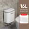 PressType Wall Mounted Trash Can 1216L With Lid For Bathroom And Kitchen 8