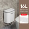 PressType Wall Mounted Trash Can 1216L With Lid For Bathroom And Kitchen 8