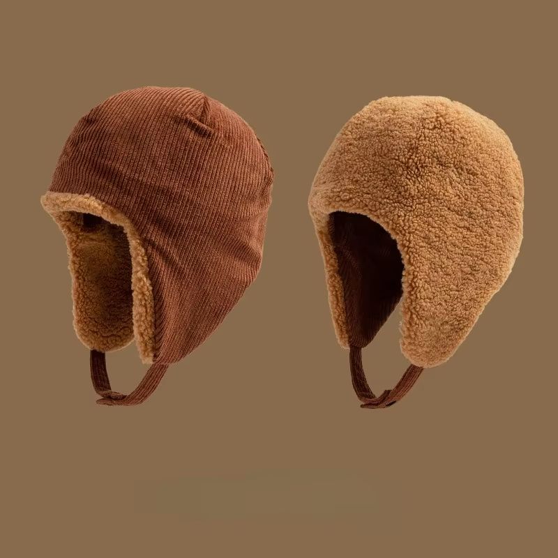 Reversible Thick Wool Beanie Hat For Autumn And Winter Outdoor Warmth 8