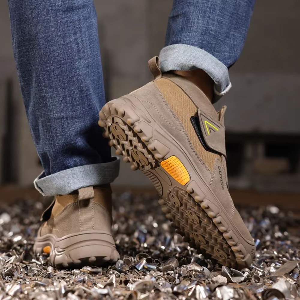 Mens Cow Suede AntiScald AntiSmash Safety Work Shoes For Industrial Protection 5