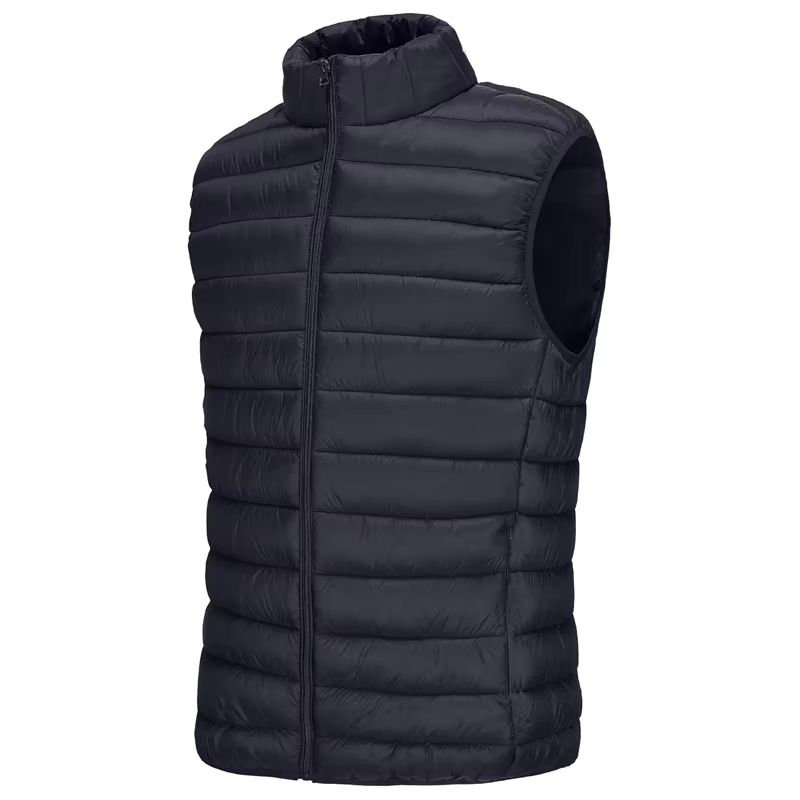 Mens Lightweight Autumn Outdoor Cotton Vest With Full Zipper And Pockets 1