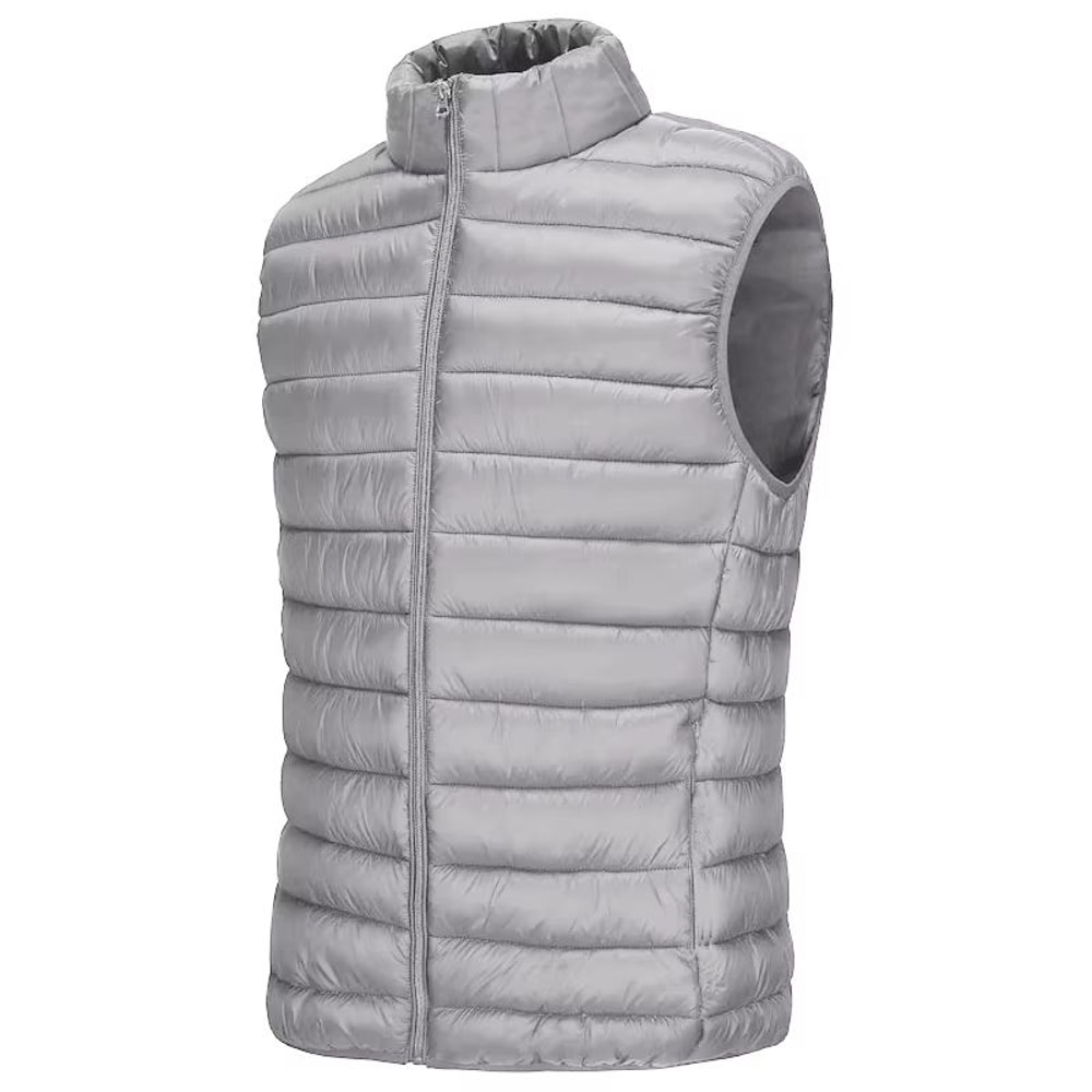 Mens Lightweight Autumn Outdoor Cotton Vest With Full Zipper And Pockets 2