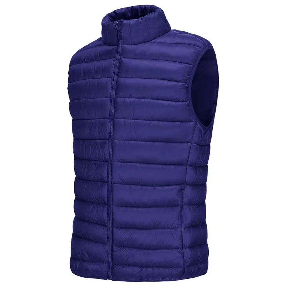 Mens Lightweight Autumn Outdoor Cotton Vest With Full Zipper And Pockets 6