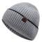 Unisex Plush Fleece Lined Knitted Winter Beanie Hat For Outdoor Cold Weather 0