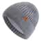 Unisex Plush Fur Lined Knitted Winter Beanie Hat For Outdoor Cold Weather 9