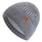 Unisex Plush Fur Lined Knitted Winter Beanie Hat For Outdoor Cold Weather 9
