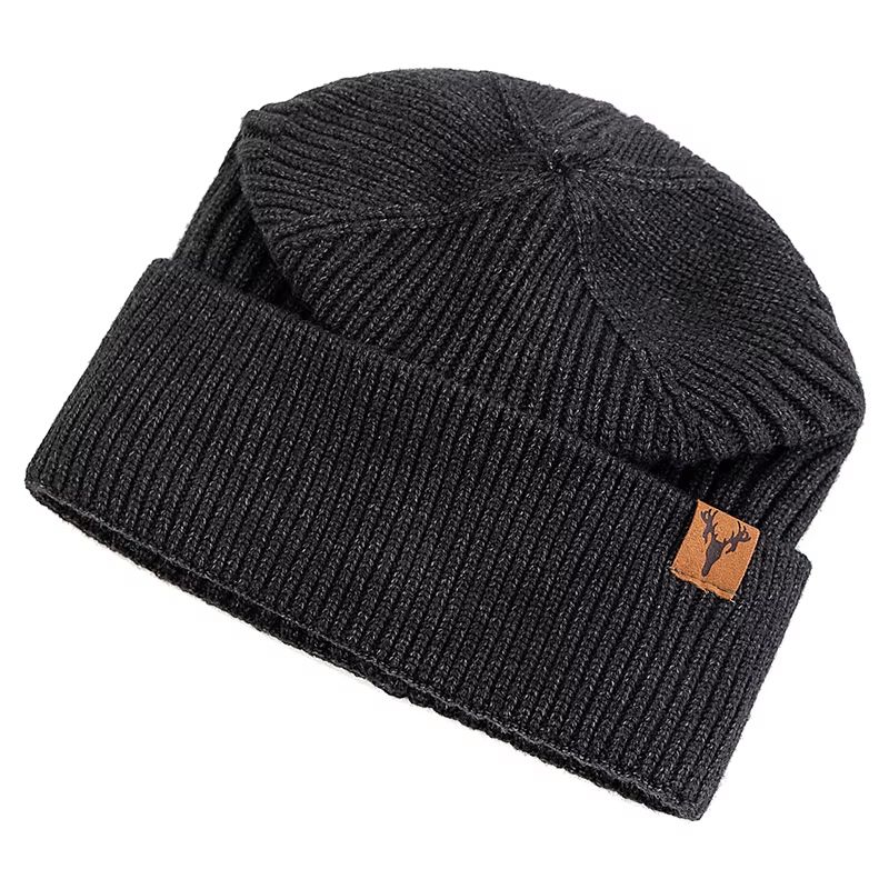 Unisex Plush Fur Lined Knitted Winter Beanie Hat For Outdoor Cold Weather 2