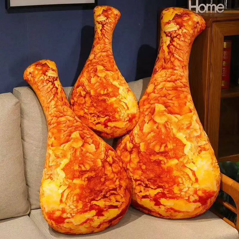 Simulated Crispy Chicken Leg Plush Pillow Toy Cute AnimeStyle Stuffed Animal 1