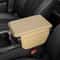 Universal Beige Quilted Leather Car Armrest Cushion With Storage Comfort And Protection For Every 0
