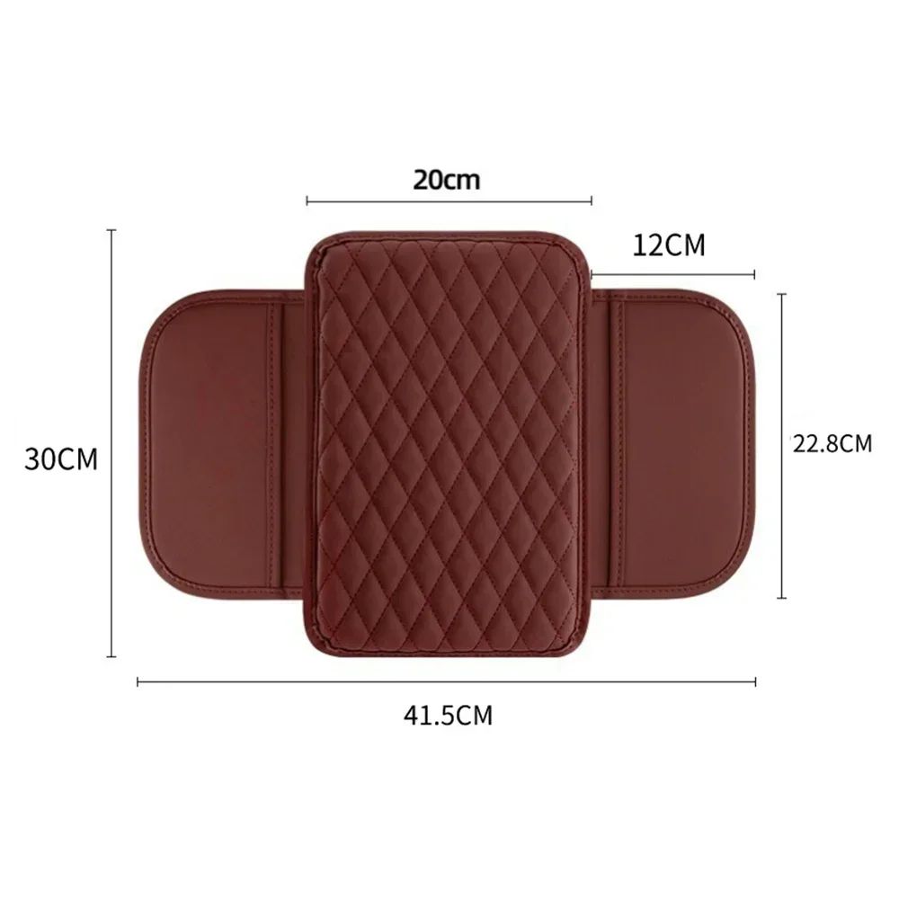 Universal Beige Quilted Leather Car Armrest Cushion With Storage Comfort And Protection For Every 5