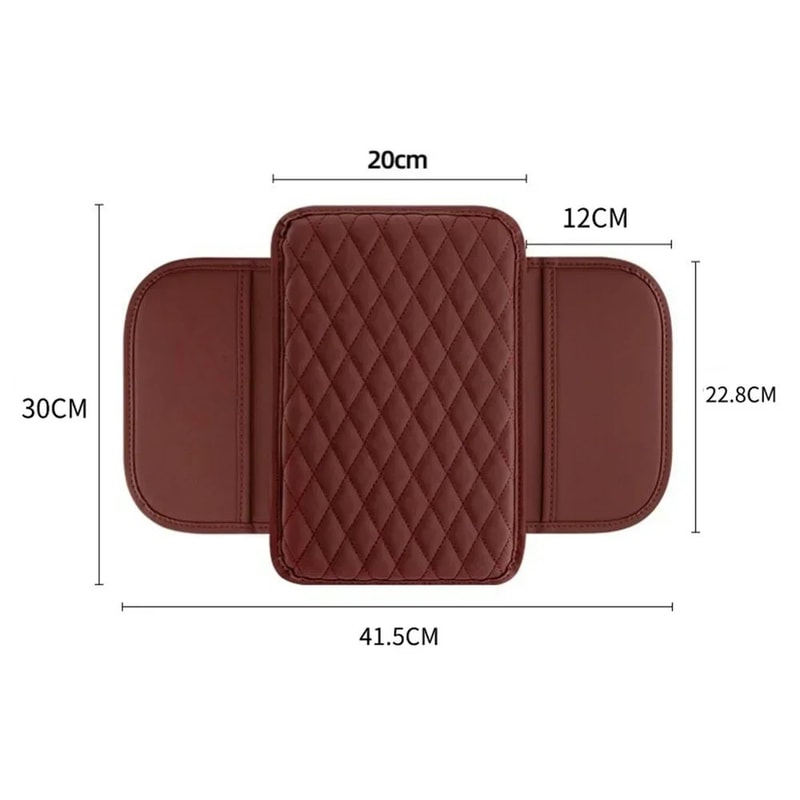 Universal Beige Quilted Leather Car Armrest Cushion With Storage Comfort And Protection For Every 5