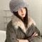 Korean Style Plush Warm Autumn Winter Womens Baseball Cap 4