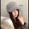 Korean Style Plush Warm Autumn Winter Womens Baseball Cap 5