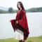 Luxury Jacquard Cashmere Poncho Cape Thick Unisex Travel Shawl Wrap 2