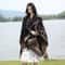 Luxury Jacquard Cashmere Poncho Cape Thick Unisex Travel Shawl Wrap 7