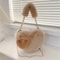 Faux Fur Heart Bag Small Chain Shoulder Purse Plush Crossbody Clutch 3