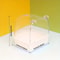 Transparent Splash Proof Bird Bath Tub For Cage With Easy Grip Handle 1