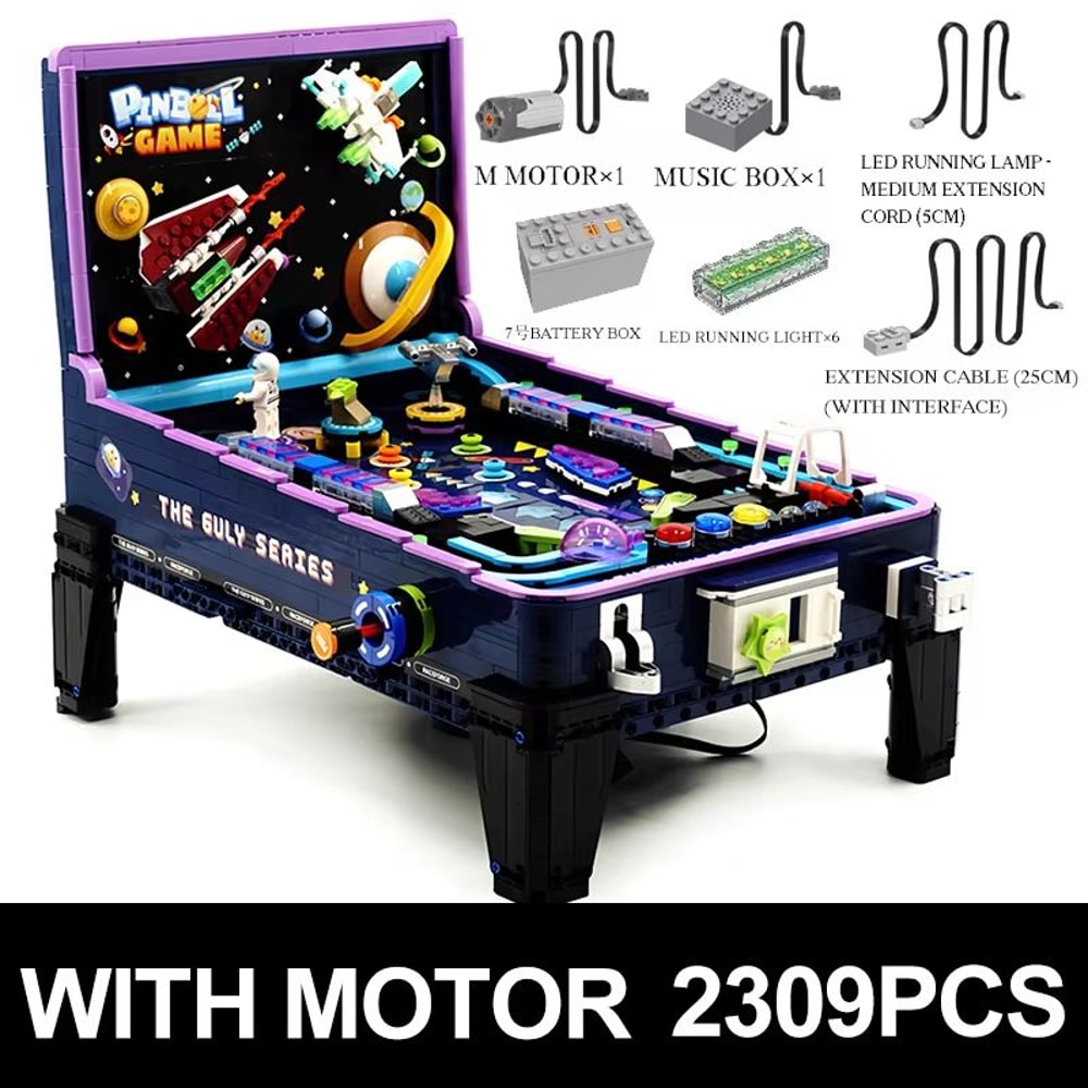 GULY 60526 Motorized Pinball Building Block Set With Lights 2309pcs 6