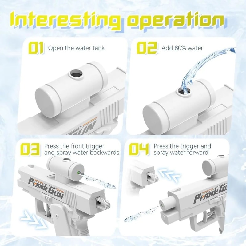 Prank TwoWay Water Gun Reverse Spray Toy For Parties And Summer Fun 2
