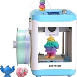 geeetech m1 mini 3d printer for kids beginners with auto leveling and high-speed printing