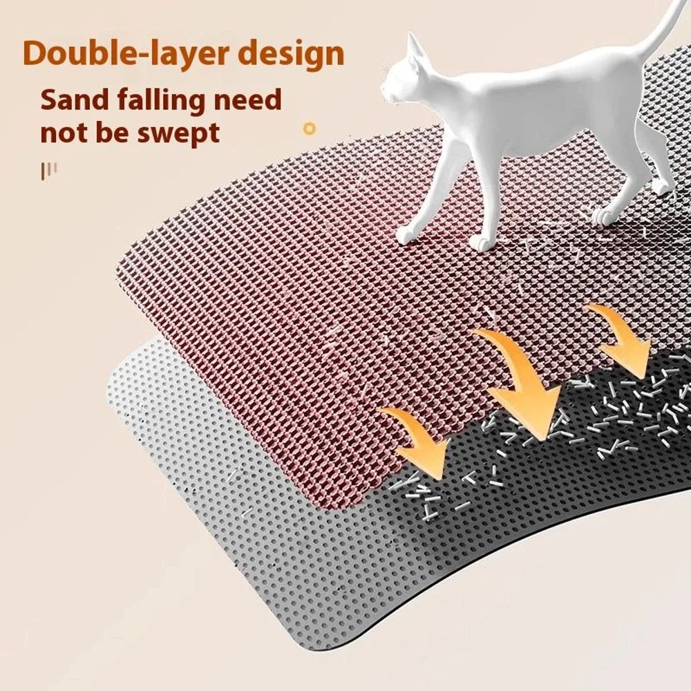 Extra Large Cat Litter Mat Heavy Duty Waterproof 2 Layer NonSlip Washable Floor Protector 1