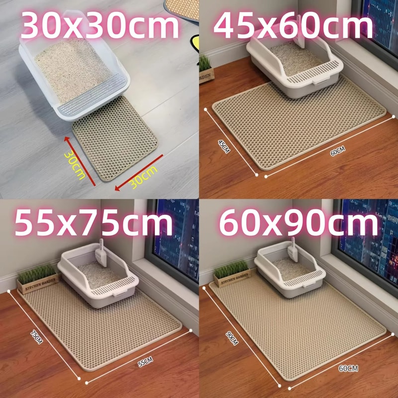 Extra Large Cat Litter Mat Heavy Duty Waterproof 2 Layer NonSlip Washable Floor Protector 5