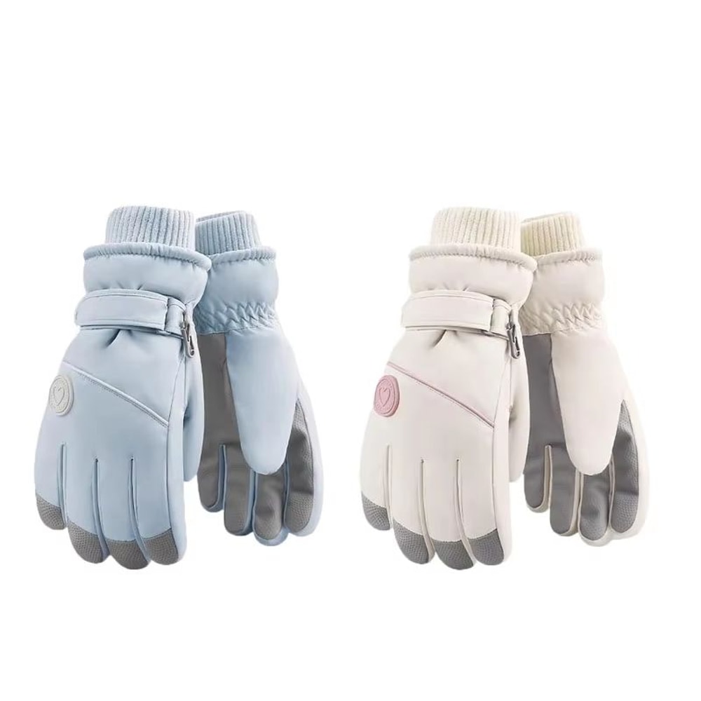 Womens Winter Skiing And Riding Gloves Thick Fleece Insulated ColdResistant Touchscreen Gloves 12