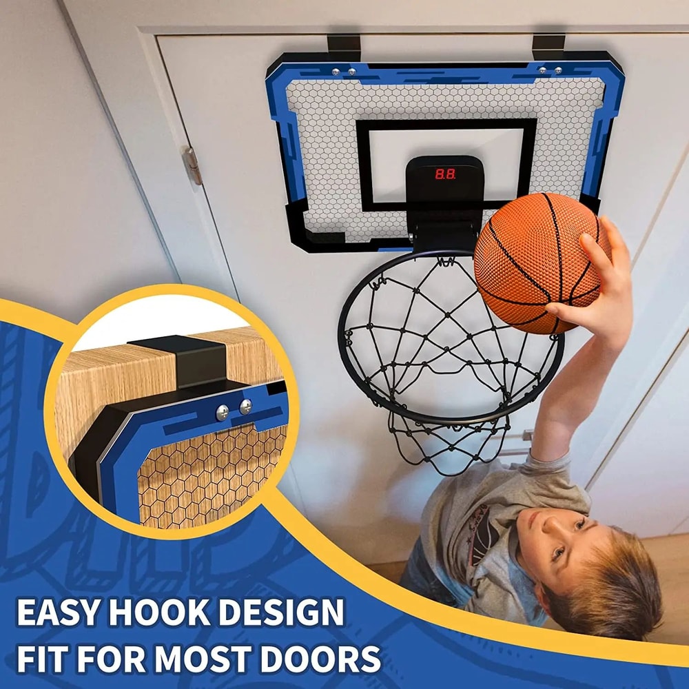 Kids WallMounted Basketball Hoop Set For Indoor And Outdoor Play 4