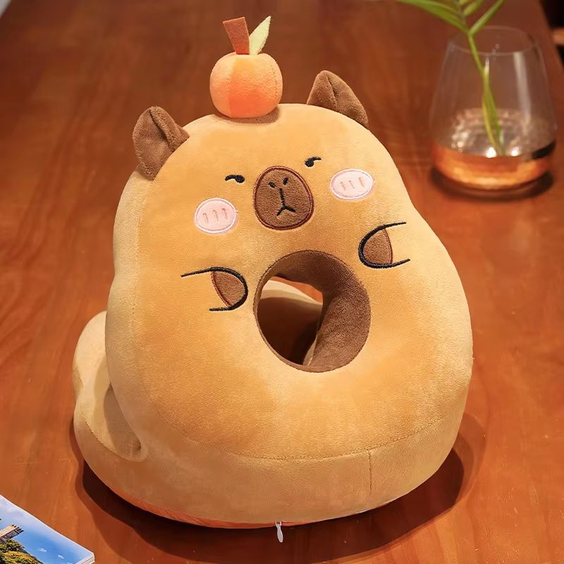 Capybara Plush Sleeping Pillow Cute Cartoon Capibara Cushion For Home And Office Chair 2
