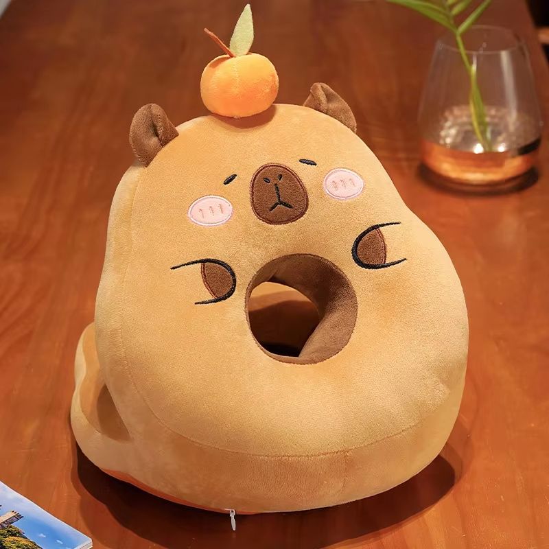Capybara Plush Sleeping Pillow Cute Cartoon Capibara Cushion For Home And Office Chair 9