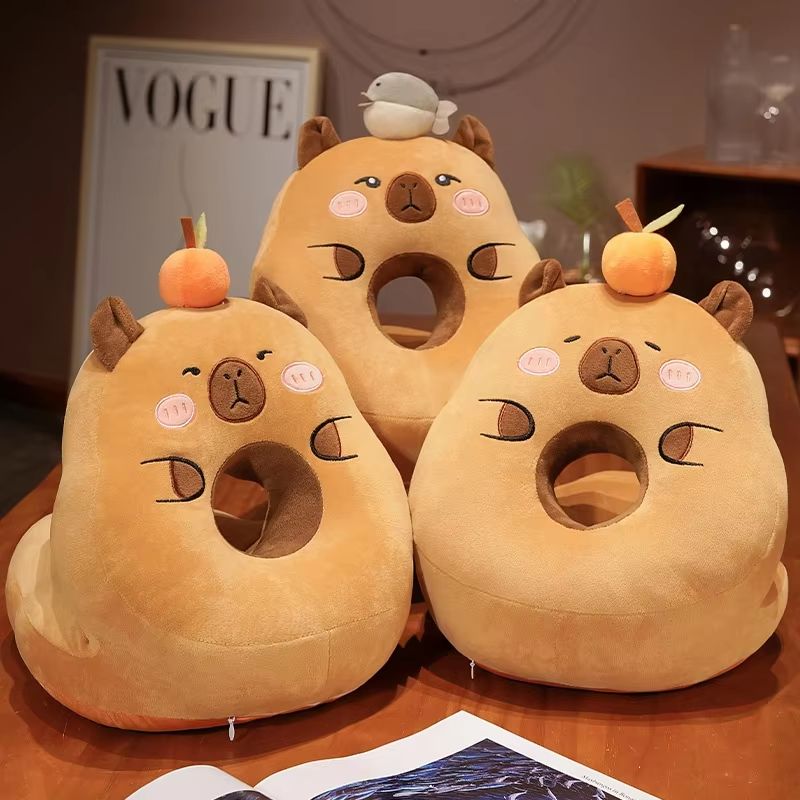 Capybara Plush Sleeping Pillow Cute Cartoon Capibara Cushion For Home And Office Chair 4