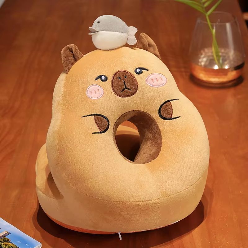 Capybara Plush Sleeping Pillow Cute Cartoon Capibara Cushion For Home And Office Chair 6