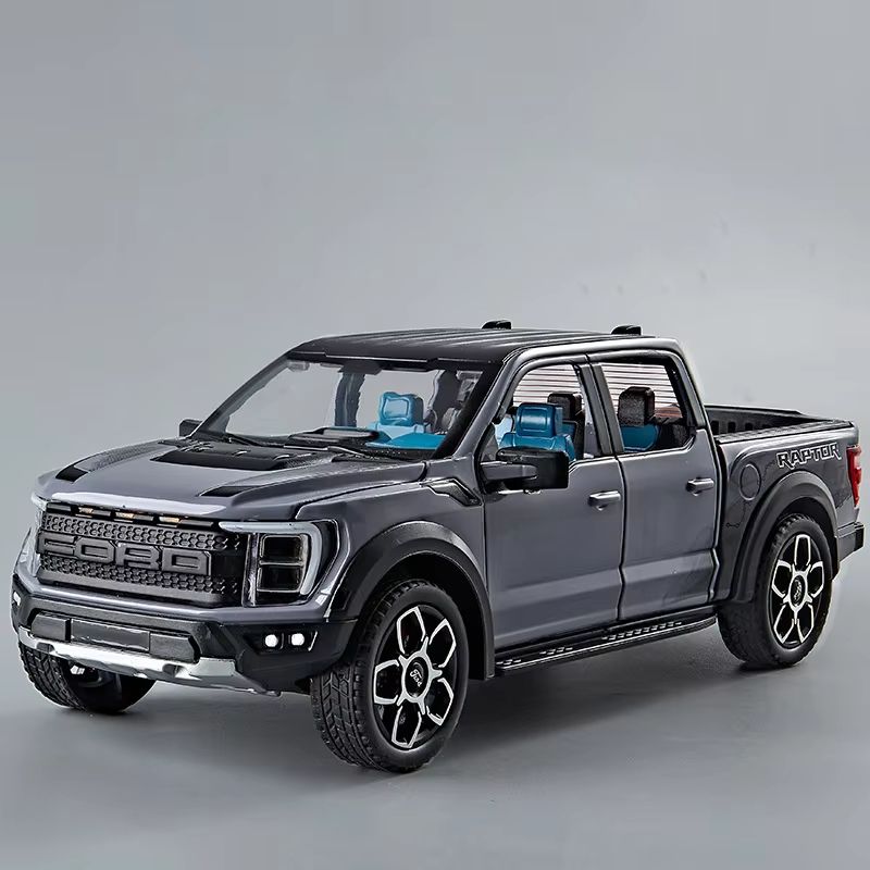120 Ford Raptor F150 Diecast Truck Model With Opening Doors Pull Back Action Sound And Lights 10