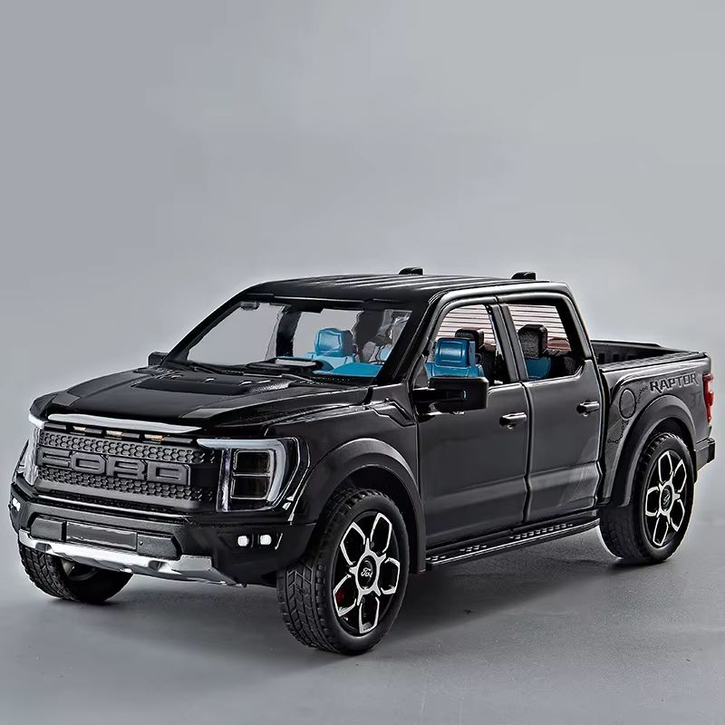 120 Ford Raptor F150 Diecast Truck Model With Opening Doors Pull Back Action Sound And Lights 6