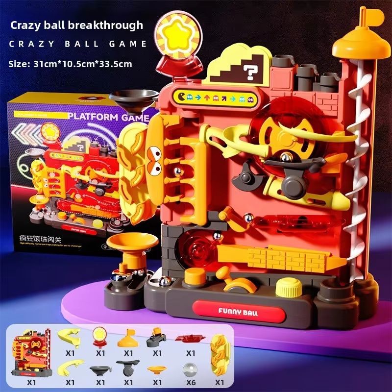 Educational Montessori Multilayer Rolling Ball Track Adventure Game For Kids 7