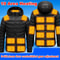 Unisex Rechargeable Electric Heating Jacket With 3 Heat Levels Windproof Thermal Outerwear For Cam 1