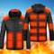 Unisex Rechargeable Electric Heating Jacket With 3 Heat Levels Windproof Thermal Outerwear For Cam 2