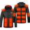 Unisex Rechargeable Electric Heating Jacket With 3 Heat Levels Windproof Thermal Outerwear For Cam 14