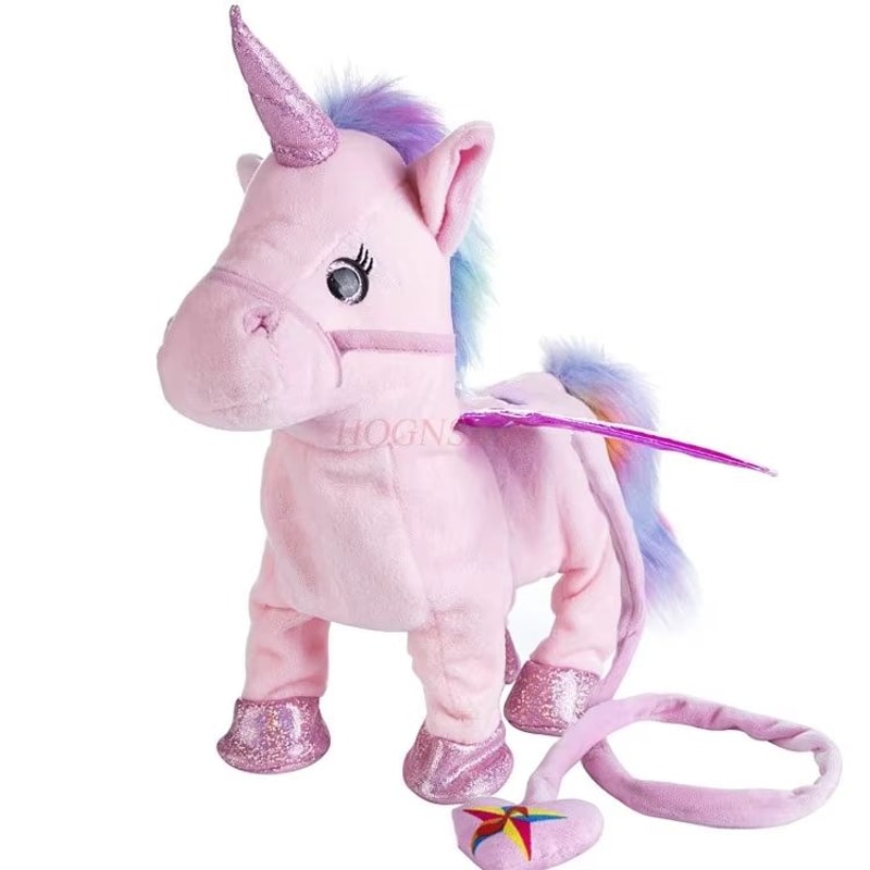 Walking And Singing Electric Plush Unicorn With Leading Rope For Kids 2