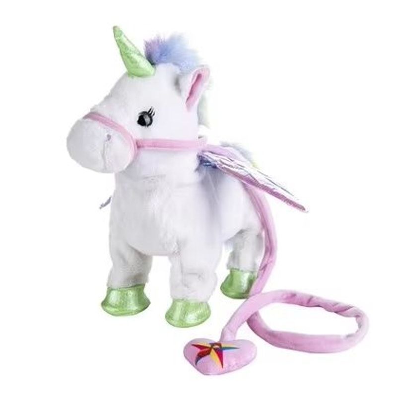 Walking And Singing Electric Plush Unicorn With Leading Rope For Kids 7