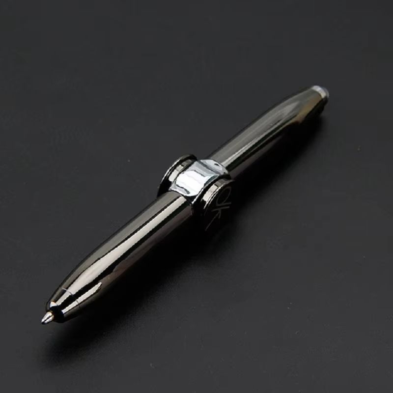 LED Spinning Gyro Metal Ballpoint Pen With Decompression Fidget Writing Function 6
