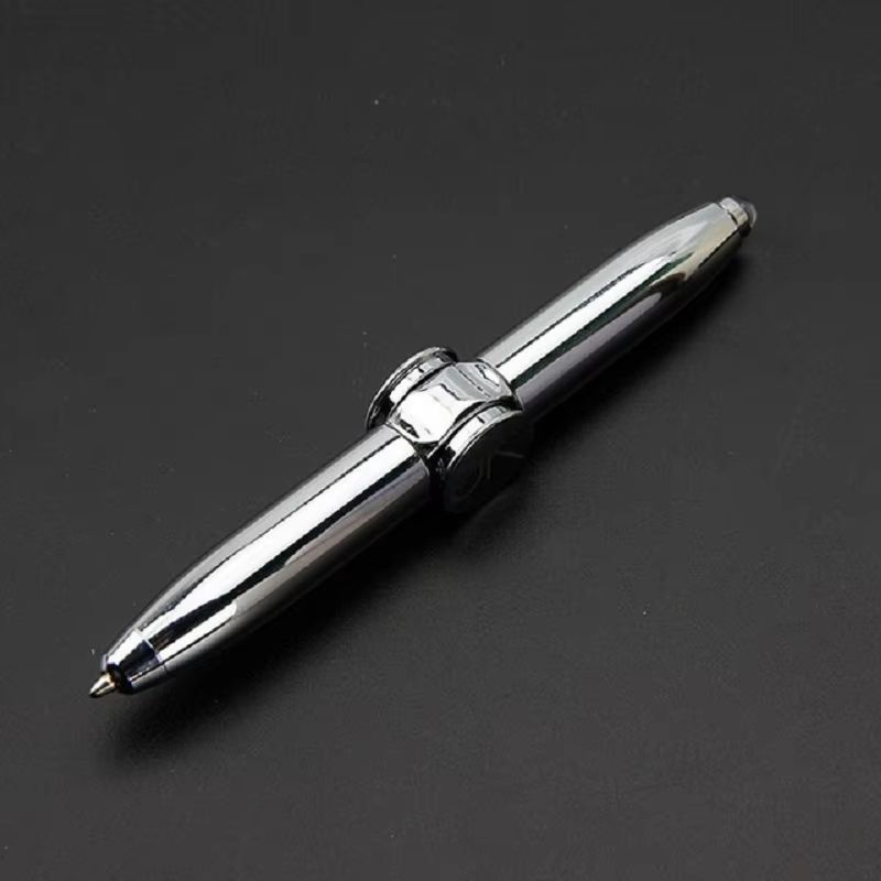 LED Spinning Gyro Metal Ballpoint Pen With Decompression Fidget Writing Function 7