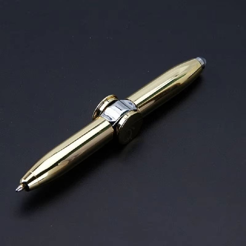 LED Spinning Gyro Metal Ballpoint Pen With Decompression Fidget Writing Function 8