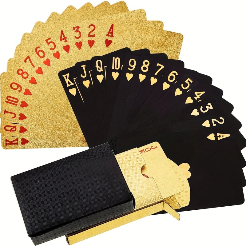 EuroGold Waterproof 24K Gold Foil Luxury Playing Cards PVC Poker Deck 1