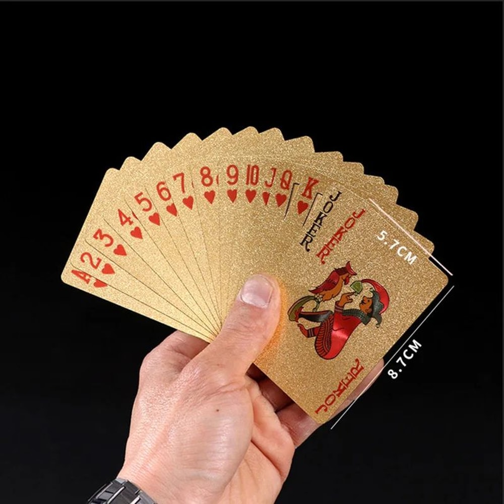 EuroGold Waterproof 24K Gold Foil Luxury Playing Cards PVC Poker Deck 2