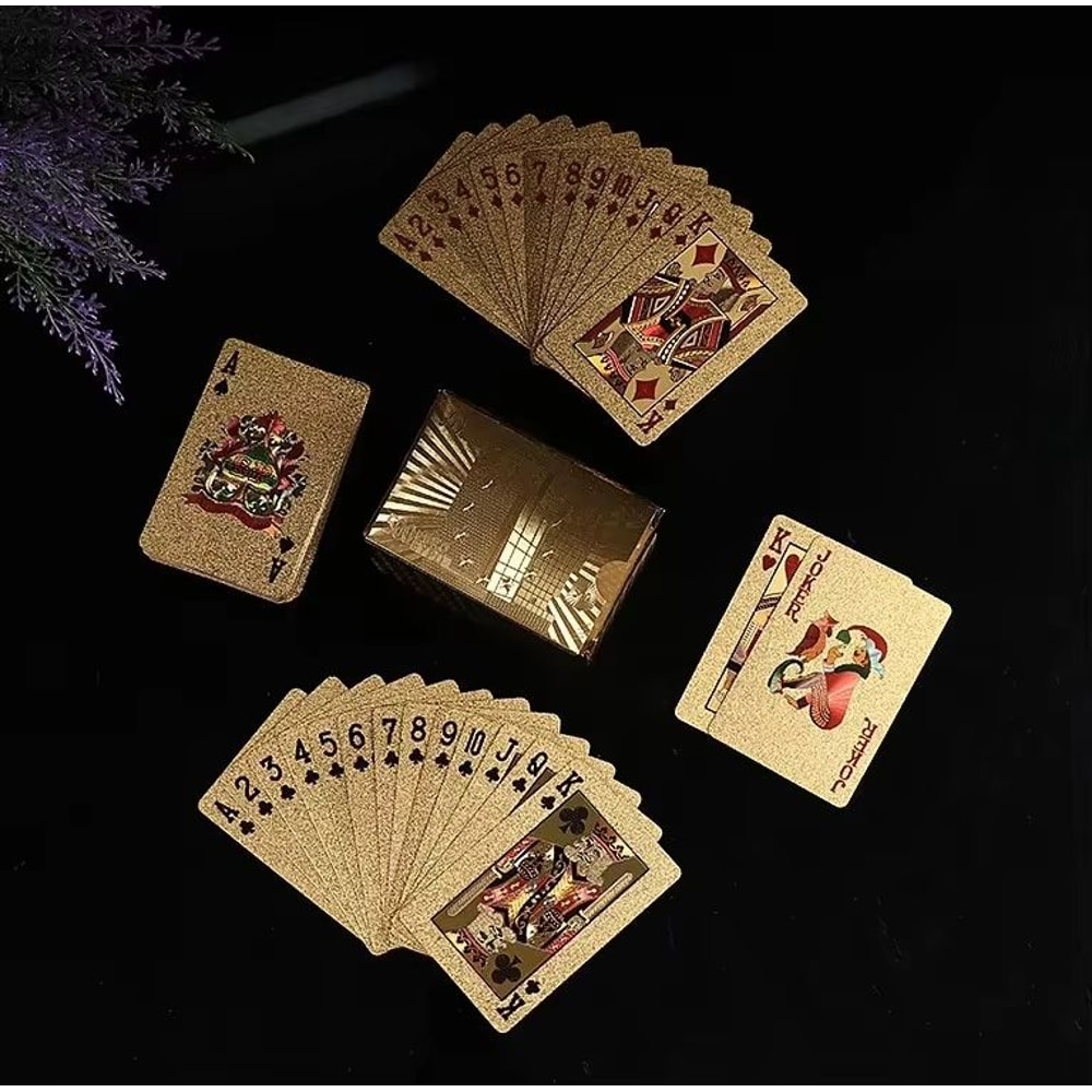 EuroGold Waterproof 24K Gold Foil Luxury Playing Cards PVC Poker Deck 6