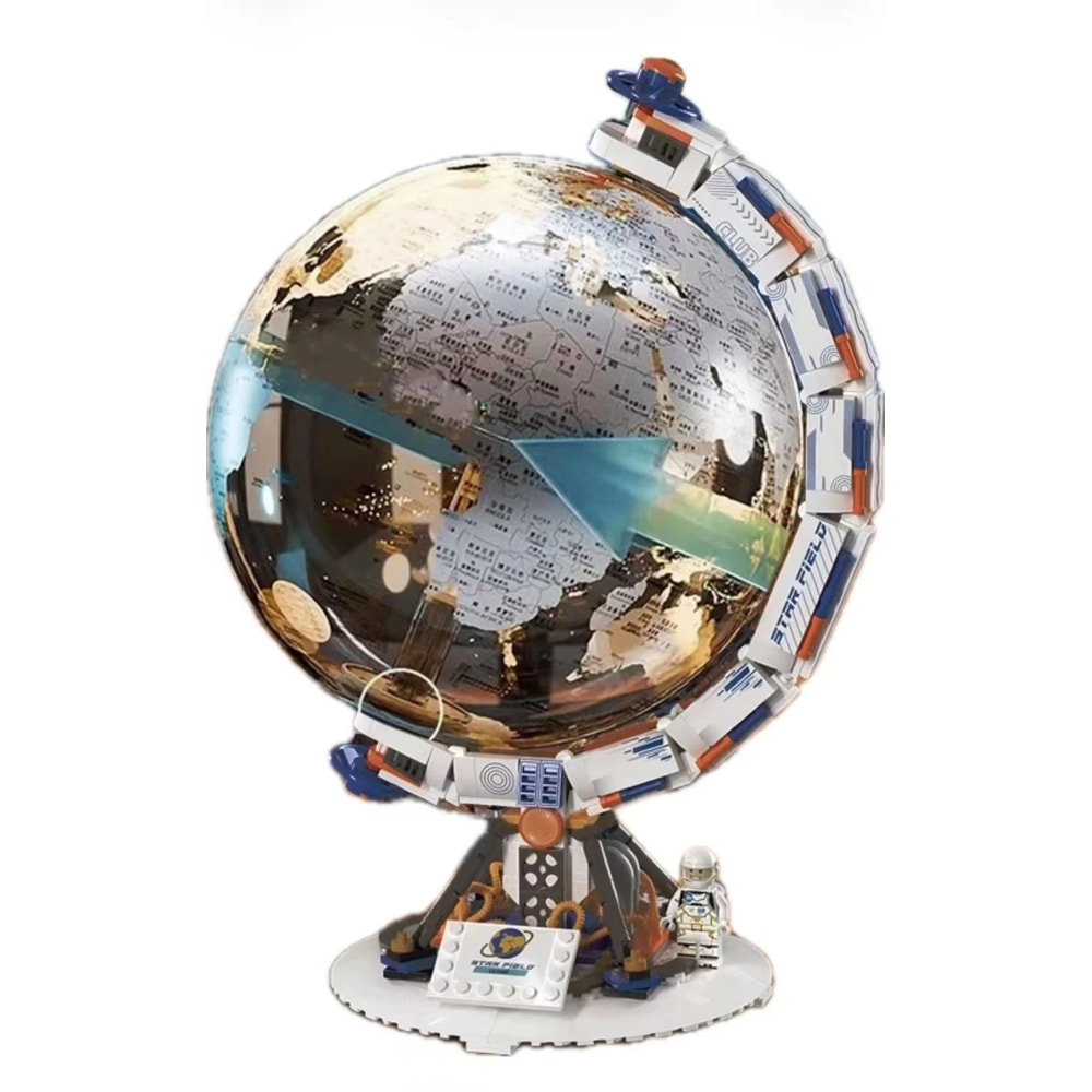 Galactic Globe Space Station Transparent Building Blocks Set For Kids 0