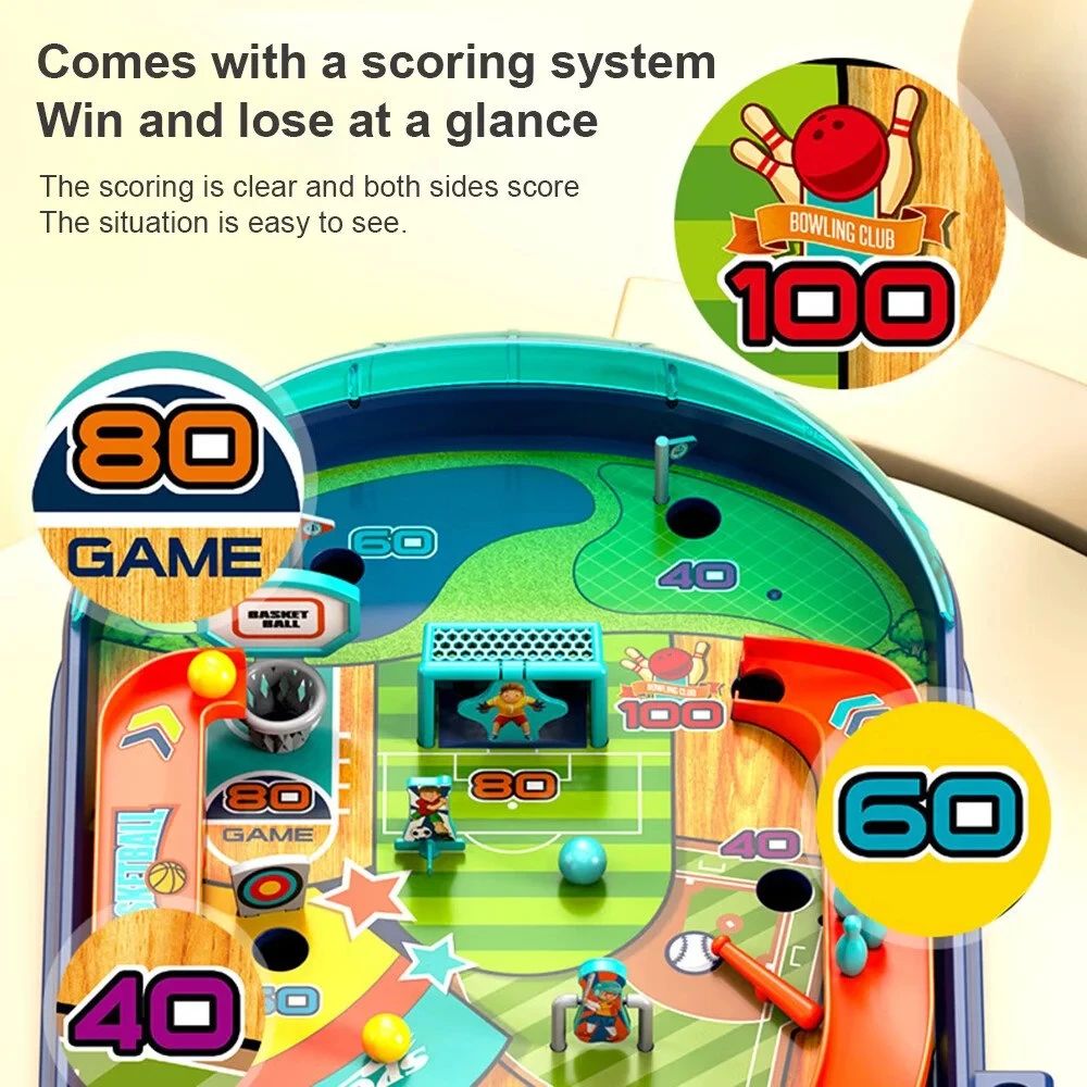 Pinball Blast Tabletop Marble Battle Game For Kids 3