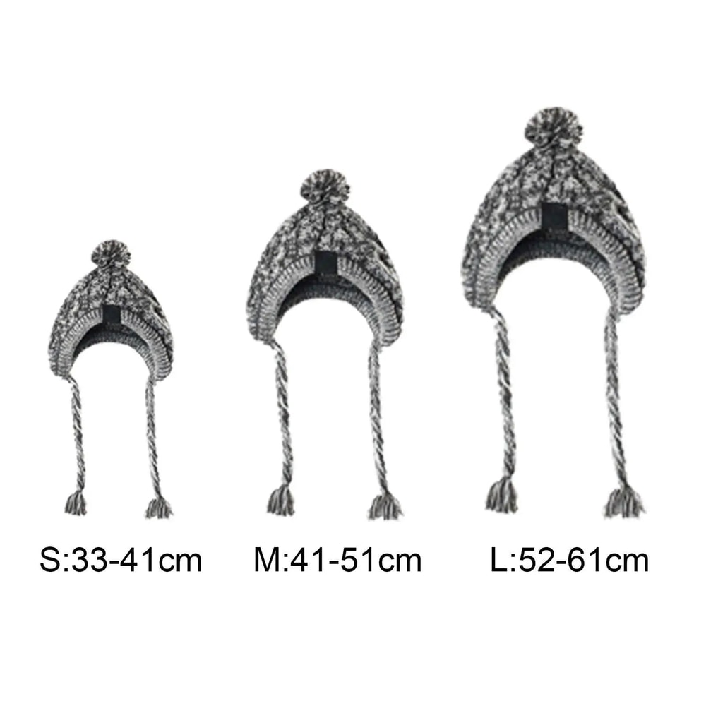 CozyPaws Windproof Knitted Winter Dog Hat With Fluffy Pom Pom 5