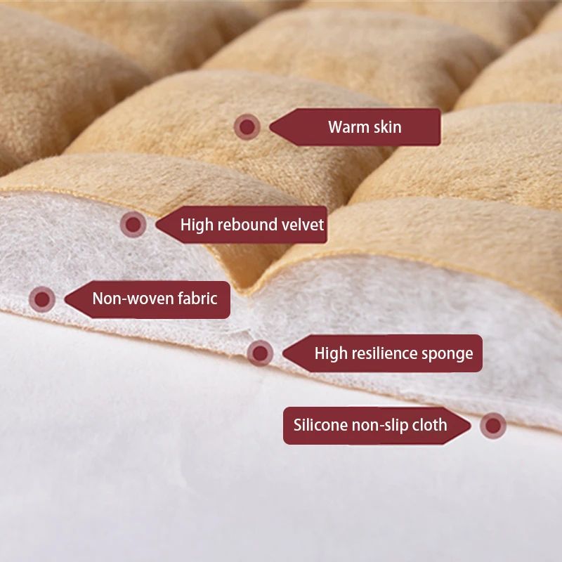 SEAMETAL Plush Universal Car Seat Cushion Cover AntiSlip Soft Protector 1